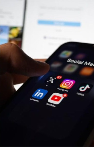 Phone showing social commerce apps